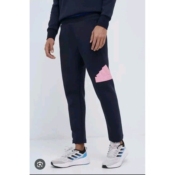 Adidas Men's Future Icons Badge of Sport Pants Blue Size Large Sweatpants - Picture 1 of 7